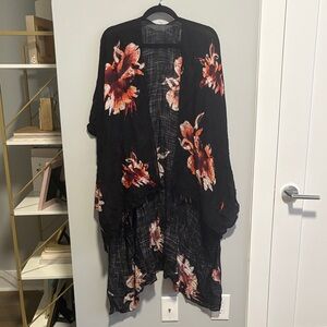 Vibrant Floral Kimono Cardigan